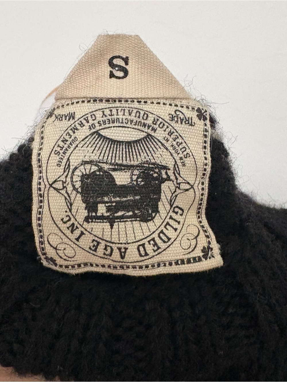 Black & Cream Huskies Alpaca Wool Knit Button-Neck Turtleneck Sweater Women’s Sm - Picture 6 of 7
